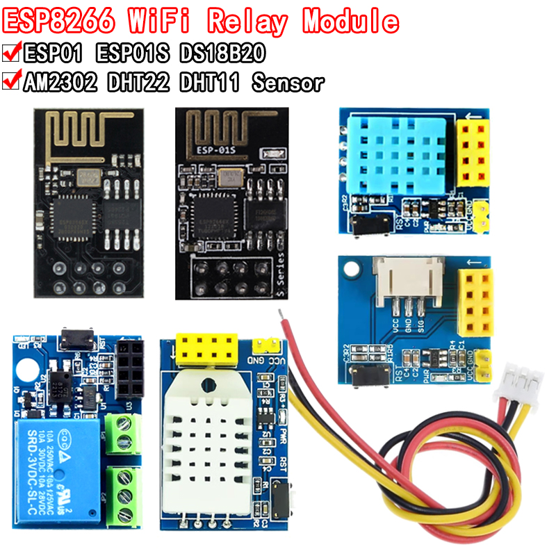Dht11 - Релейный модуль ESP8266, 5 В, Wi-Fi,