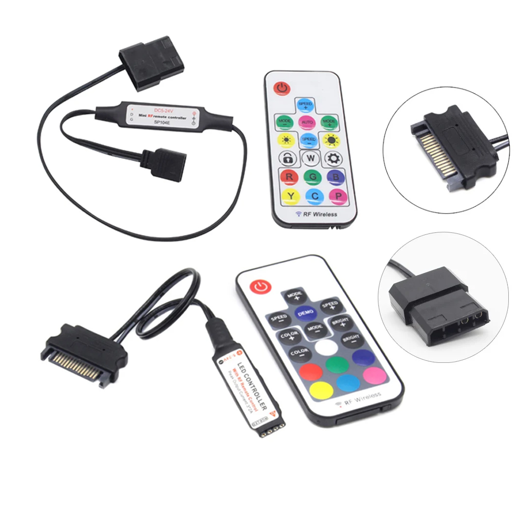 Ws2812B Strip 5V - Контроллер SATA Molex RGB 5 В