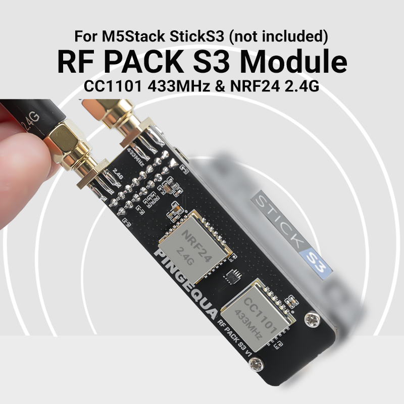 Nrf24L01 - Двухдиапазонный модуль M5Stack StickS3 CC1101 433