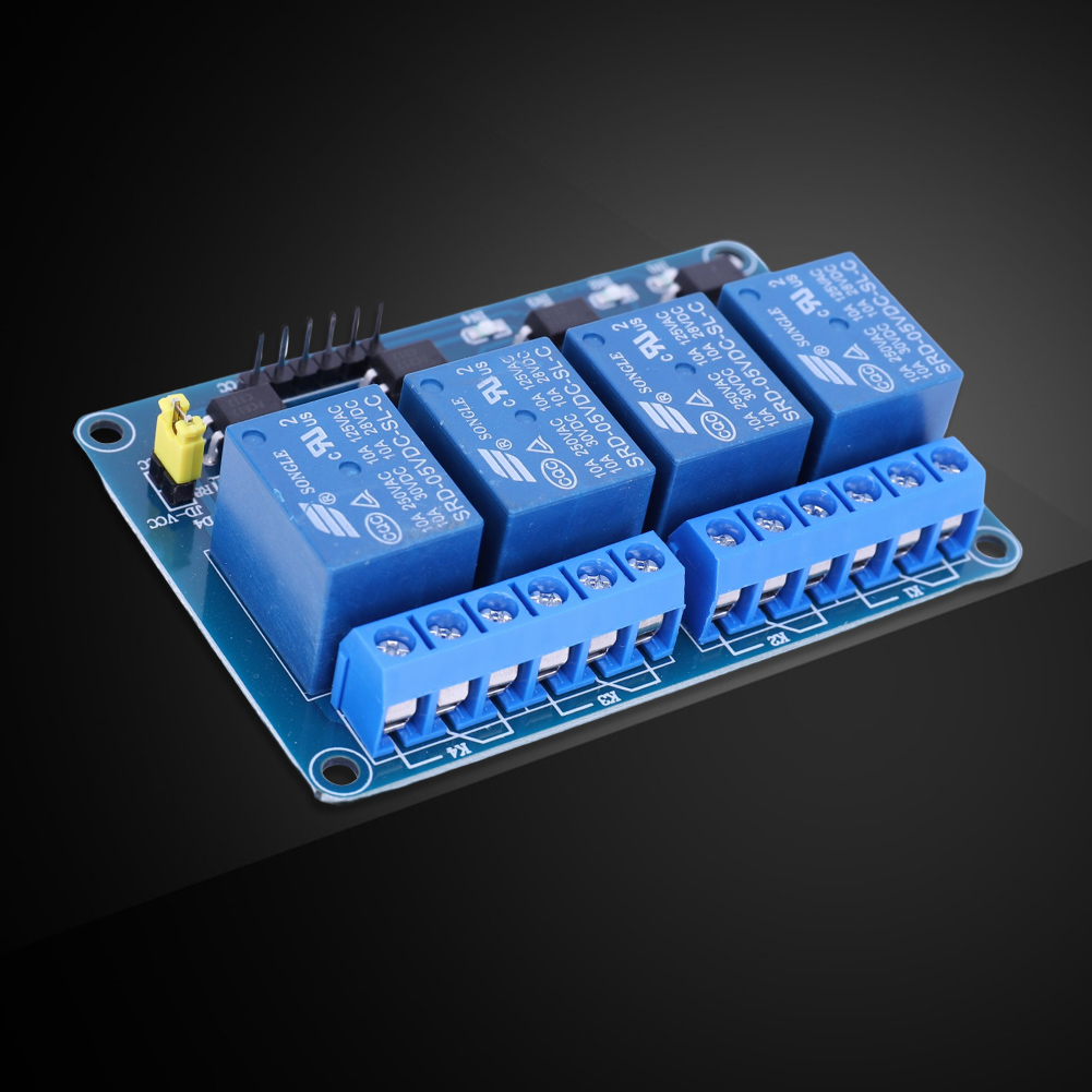 5В 12В 4-канальная релейная пл – обзор и цена Relay Module 4 Channel