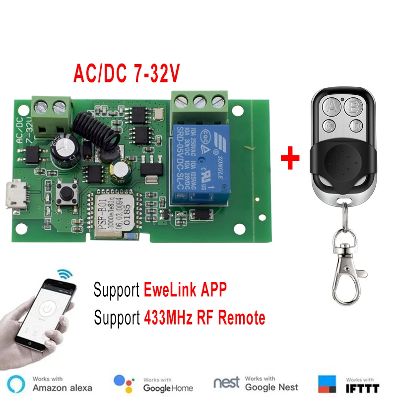Ewelink AC/DC 5 В 7 В-32 В 1-к – обзор и цена Relay Module 1 Channel