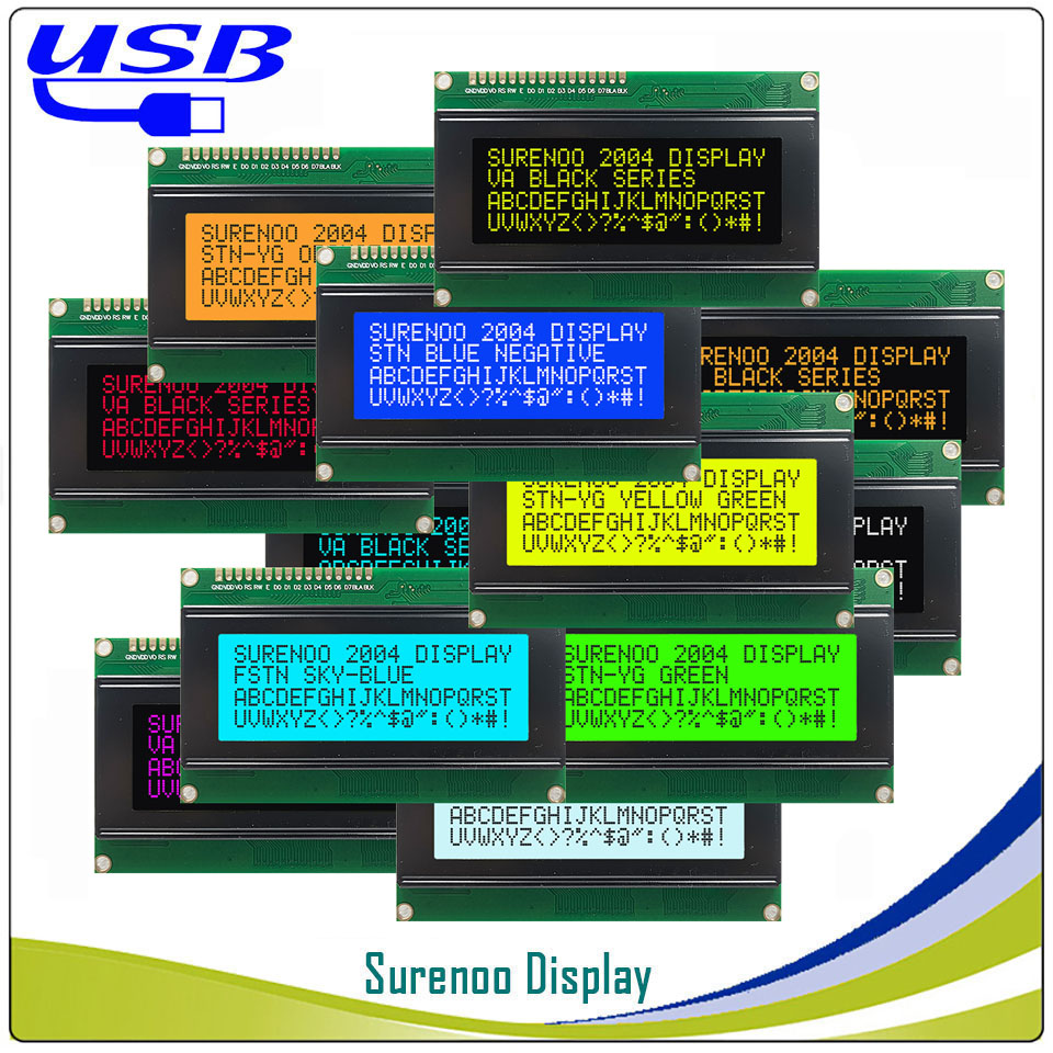 Surenoo LCD2USB USB 204 20X4 2 – обзор и цена Lcd 1602